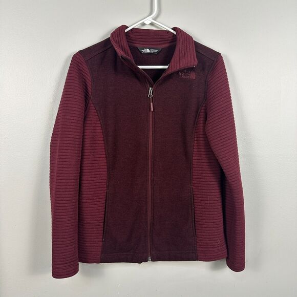 The North Face Jackets & Blazers - The North Face Womens Medium Full Zip Jacket Fleece Maroon Red Warm Winter